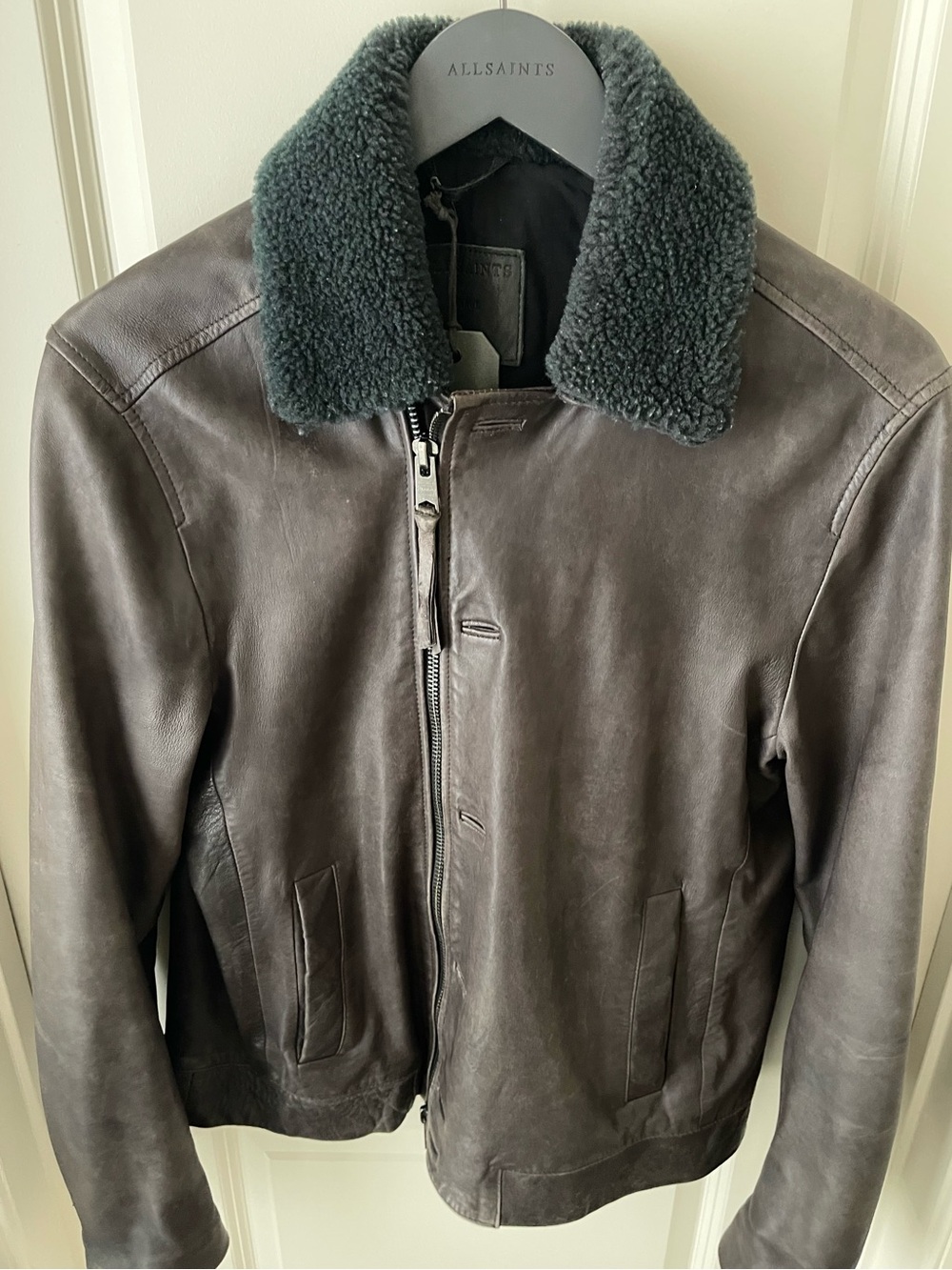 AllSaints Mortar Leather Jacket